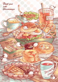 Fast food with shimaenaga