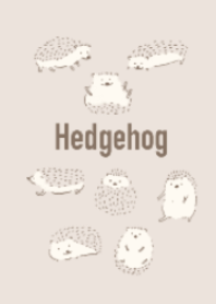 Various gestures hedgehogs #beige