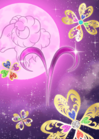 ราศีเมษ Clover และ Moon Purple