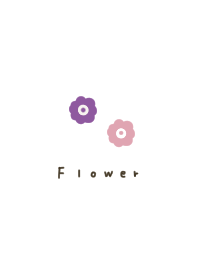 Pink and purple flowers.