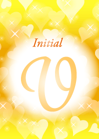 V-Initial-heart-Orange