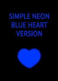 SIMPLE NEON BLUE HEART VERSION