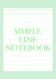SIMPLE GREEN LINE NOTEBOOKj-LIGHT MINT