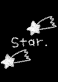 doodle of star.(black&white)