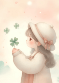 Cute Girl and a Clover V.7