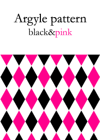 Argyle pattern. black & pink