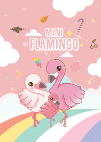Flamingo Sky Rainbow Love Pink