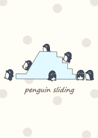 Penguin Sliding -beige- dot 2