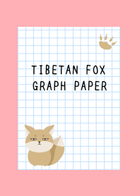TIBETAN FOX GRAPH PAPER/PINK RED