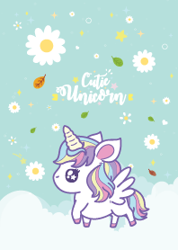 Unicorn Cute Daisy Flower Kawaii