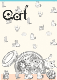 แมวลายเส้นในขวด