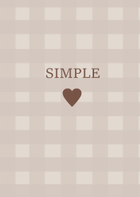 SIMPLE HEART -check brown-(JP)