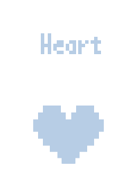 simple heart(white&dusty blue)