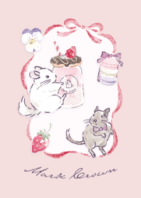 チンチラとデグー おしゃれピクニック