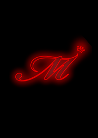 Neon Initial M / Red