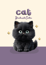 Cat cute british! purple :D