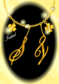 【S&T】イニシャルチャーム運気UP!ゴールド