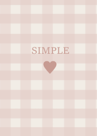 SIMPLE HEART_check beigepink(JP)