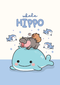 Hippo with whale & frends :D