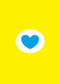 Happy heart (yellow & blue)