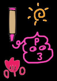 Graffiti with a crayon.Unpiman vr