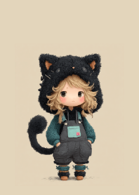 黑貓小女孩的毛絨絨變身日記