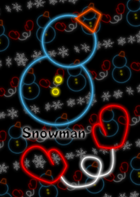 Snowman -Neon style-