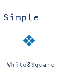 Simple Square [White&Blue] No.006