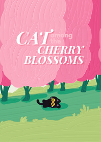 Cat among the cherry blossoms :)