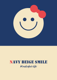Navy Beige Smile.