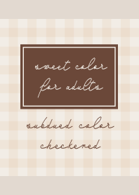 Checkered & Subdued color / Peach Beige