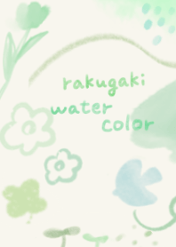 Watercolor scribble fresh green