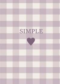 SIMPLE HEART (check beigepurple)