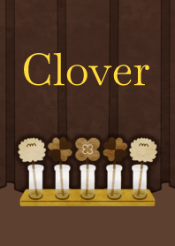 クローバーを飾った部屋【茶色】