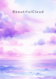 Beautiful Cloud-WATERCOLOR PURPLE 12