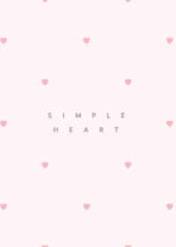 SIMPLE HEART -dull pink.