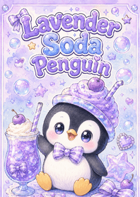 Cute Lavender Soda Penguin