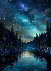 Beautiful starry night view#1084