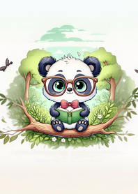 Panda wearing glasses 06