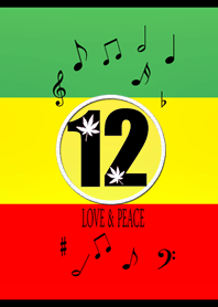 Happy*Rasta color*Reggae 12*twelve*Dec*