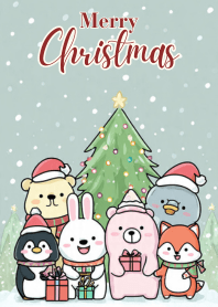 Cute Snow Friends Gathering