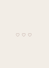 3 hearts (frame)/beige.