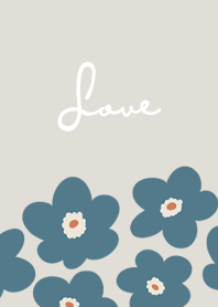 in bloom, flower b / linen