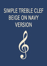 トレブルクレフ ベージュオンネイビー