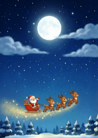 聖誕夜中的聖誕老人 V.5