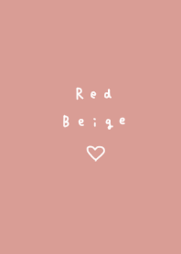 Red beige and mini heart.