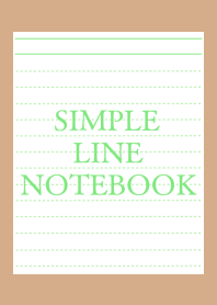SIMPLE GREEN LINE NOTEBOOKj-LIGHT BROWN