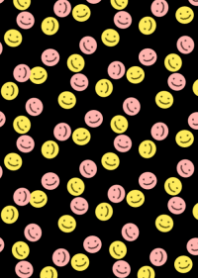 mini smile face (pink&yellow)