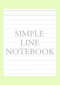 SIMPLE GRAY LINE NOTEBOOK/YELLOW GREEN