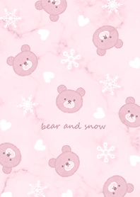 Bear, Snow and Heart pink 11_2
